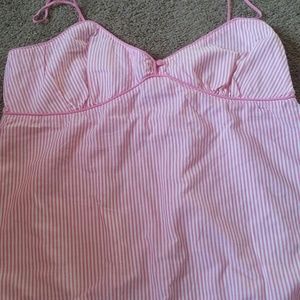 Pink stripe tank top